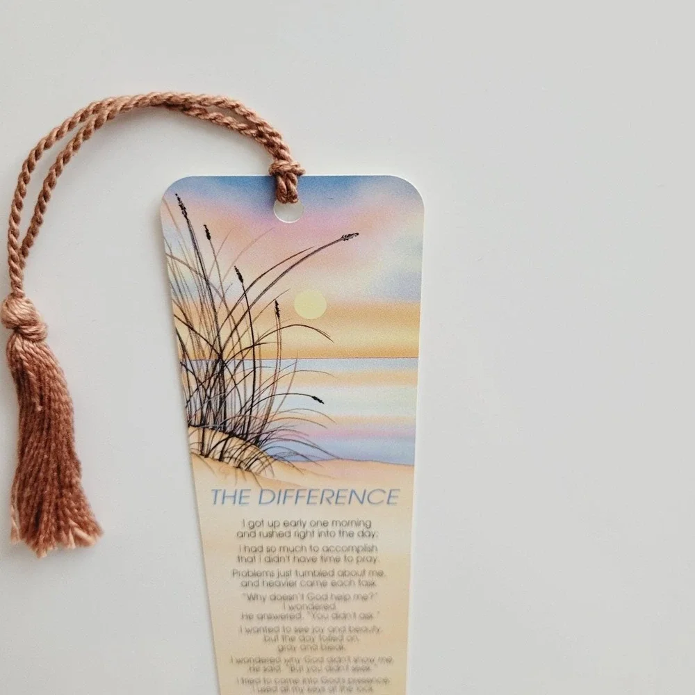 Vintage 90s Inspirations Bookmark The Difference sunset beach 1993 Artworks TG90
